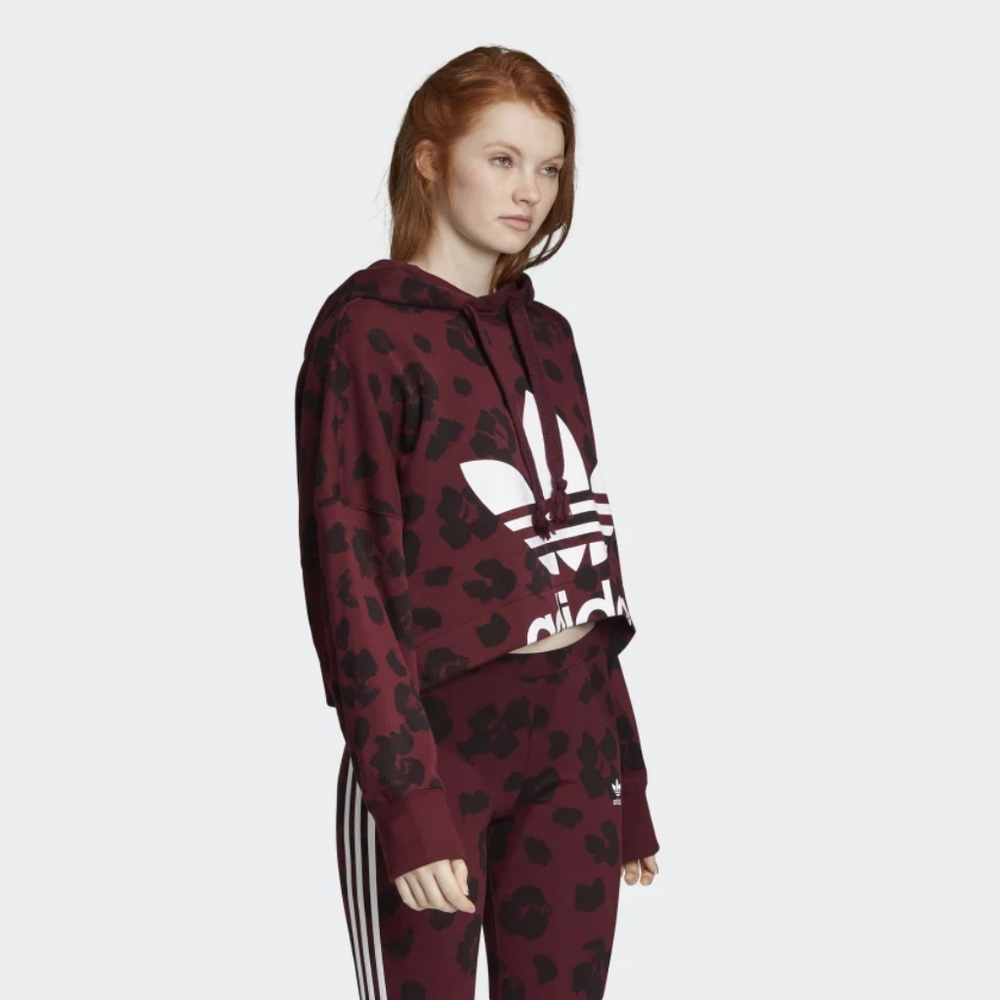 ‼ONE LEFT  LAdidas BELLISTA ALLOVER CROPPED HOODIE - Picture 3 of 5